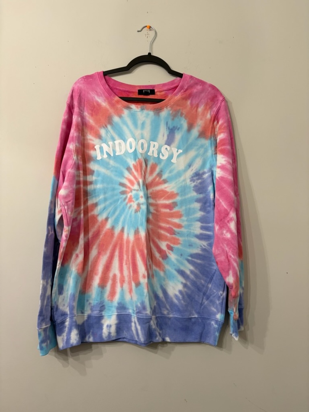 Indoorsy Tie-Dye Crewneck Sweatshirt - Pink, Blue, Purple